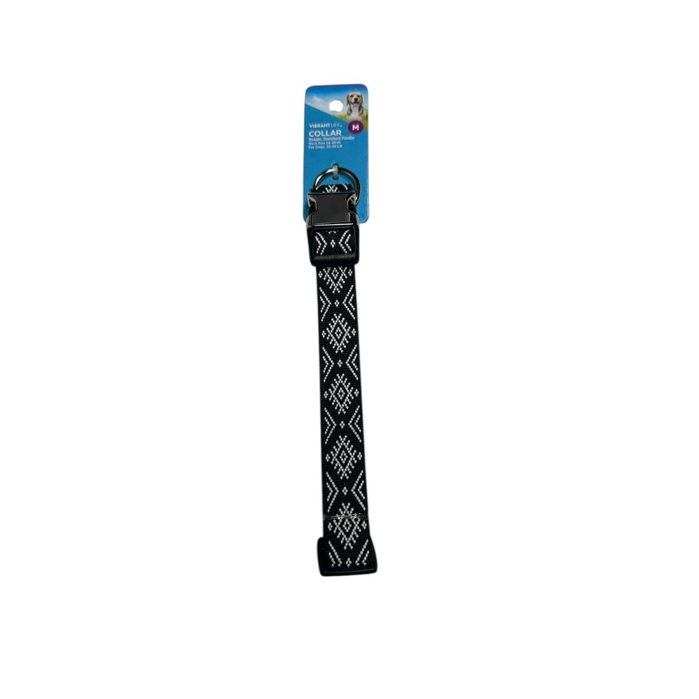 VIBRANT LIFE dog collar‎ SIZE MEDIUM neck size 14-20 in 20-50 lb adjustable